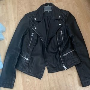 All saints leather biker jacket